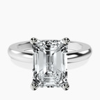 Platinum Quinn Solitaire Lab Diamond Ring front image