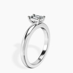 18kt White Gold Quinn Solitaire Lab Diamond Ring standing product image one