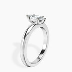 Platinum Quinn Solitaire Lab Diamond Ring standing product image one