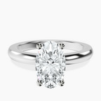 Platinum Quinn Solitaire Lab Diamond Ring front image