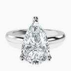 Platinum Quinn Solitaire Lab Diamond Ring front image