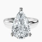 Platinum Quinn Solitaire Lab Diamond Ring front image