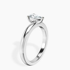 18kt White Gold Quinn Solitaire Lab Diamond Ring standing product image one