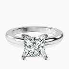 Platinum Quinn Solitaire Lab Diamond Ring front image