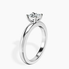18kt White Gold Quinn Solitaire Lab Diamond Ring standing product image one