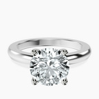 Platinum Quinn Solitaire Lab Diamond Ring front image