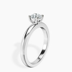 14kt White Gold Quinn Solitaire Lab Diamond Ring standing product image one