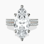 18kt Rose Gold Tosca Secret Halo Double Band Lab Diamond Ring front image