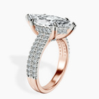 18kt Rose Gold Tosca Secret Halo Double Band Lab Diamond Ring standing product image one