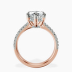 18kt Rose Gold Tosca Secret Halo Double Band Lab Diamond Ring side right image one