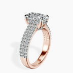 2.99 ct. oval Tosca Secret Halo Ring in 10kt rose gold standing product image one