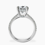 Platinum Tosca Secret Halo Double Band Lab Diamond Ring side right image one