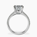 Platinum Tosca Secret Halo Double Band Lab Diamond Ring side right image one