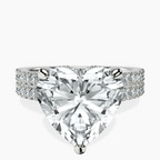 Platinum Tosca Secret Halo Double Band Lab Diamond Ring front image