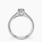 Platinum Tosca Secret Halo Double Band Lab Diamond Ring side right image one