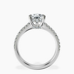 Platinum Tosca Secret Halo Double Band Lab Diamond Ring side right image one