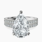 Platinum Tosca Secret Halo Double Band Lab Diamond Ring front image