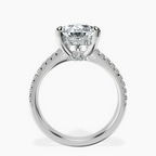 Platinum Tosca Secret Halo Double Band Lab Diamond Ring side right image one