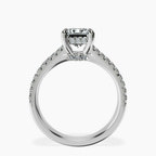 Platinum Tosca Secret Halo Double Band Lab Diamond Ring side right image one