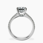 Platinum Tosca Secret Halo Double Band Lab Diamond Ring side right image one
