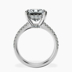 Platinum Tosca Secret Halo Double Band Lab Diamond Ring side right image one