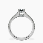 Platinum Tosca Secret Halo Double Band Lab Diamond Ring side right image one