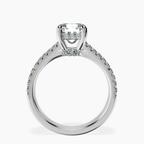 Platinum Tosca Secret Halo Double Band Lab Diamond Ring side right image one
