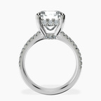 Platinum Tosca Secret Halo Double Band Lab Diamond Ring side right image one