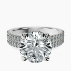 Platinum Tosca Secret Halo Double Band Lab Diamond Ring front image