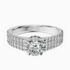 14kt White Gold Tosca Secret Halo Double Band Lab Diamond Ring front image