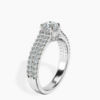 14kt White Gold Tosca Secret Halo Double Band Lab Diamond Ring standing product image one