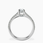 14kt White Gold Tosca Secret Halo Double Band Lab Diamond Ring side right image one