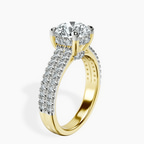 2.82 ct. round Tosca Secret Halo Ring in 10kt yellow gold standing product image one