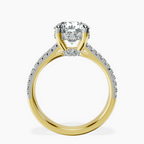 2.82 ct. round Tosca Secret Halo Ring in 10kt yellow gold side right image one