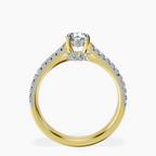 10kt Yellow Gold Tosca Secret Halo Double Band Lab Diamond Ring side right image one