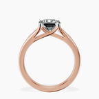 9ct Rose Gold Cathedral Split Shank Solitaire Lab Diamond Ring side right image one