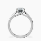Platinum Cathedral Split Shank Solitaire Lab Diamond Ring side right image one