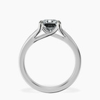 Platinum Cathedral Split Shank Solitaire Lab Diamond Ring side right image one