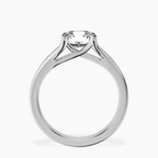 Platinum Cathedral Split Shank Solitaire Lab Diamond Ring side right image one