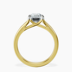 18ct Yellow Gold Cathedral Split Shank Solitaire Lab Diamond Ring side right image one