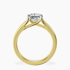 9ct Yellow Gold Cathedral Split Shank Solitaire Lab Diamond Ring side right image one