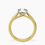 9ct Yellow Gold Cathedral Split Shank Solitaire Lab Diamond Ring side right image one