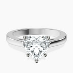 10kt White Gold Teagan Solitaire 2mm Lab Diamond Ring front image