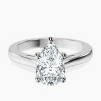 10kt White Gold Teagan Solitaire 2mm Lab Diamond Ring front image