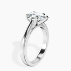 10kt White Gold Teagan Solitaire 2mm Lab Diamond Ring standing product image one