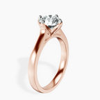14kt Rose Gold Shye Petal Solitaire Lab Diamond Ring standing product image one