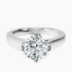 14kt White Gold Shye Petal Solitaire Lab Diamond Ring front image