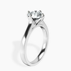 14kt White Gold Shye Petal Solitaire Lab Diamond Ring standing product image one