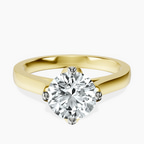 14kt Yellow Gold Shye Petal Solitaire Lab Diamond Ring front image