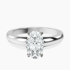 18kt White Gold Arielle Solitaire Lab Diamond Ring front image
